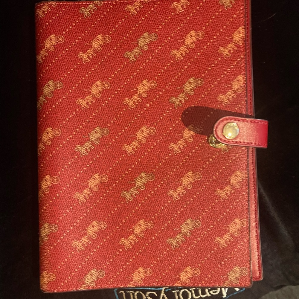 Coach notebook cover/ holder. 6.5 x 8.5